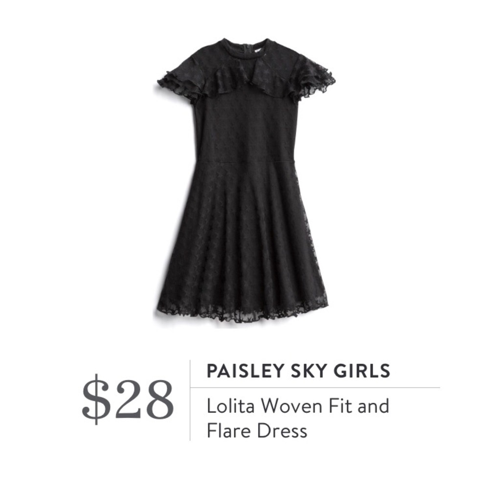 Girls black lace dress